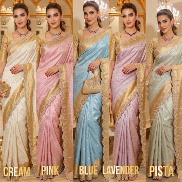 Captivating Cream Bridal Kanjivarm Silk Saree with Beads and Sequin Butta at Wholesale Rate Silk Sarees Wholesale