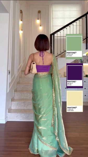 Captivating Mint Green Fendy Silk Saree with Designer Embroidery and Banglory Blouse Silk Sarees Wholesale