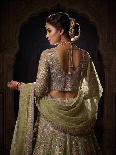 Captivating Pista Sequins Work Lehenga for Wedding and Reception Wear Bridal Lehenga Choli