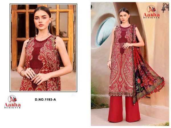 Captivating Red Cotton Dress Material with Embroidery Patches and Dupatta Pakistani Suits Wholesale