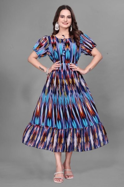 Casual Georgette Long Maxi Dress with Inner for Daily Wear Georgette Kurti 