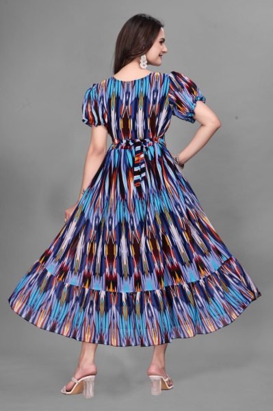 Casual Georgette Long Maxi Dress with Inner for Daily Wear Georgette Kurti 