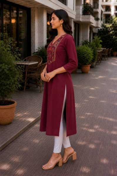 Casual Wear Cotton Embroidered Kurti for Resellers and Retailers Cotton Kurtis Wholesale