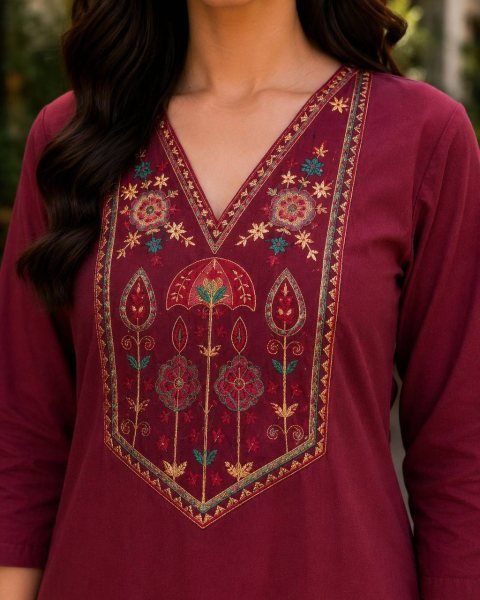 Casual Wear Cotton Embroidered Kurti for Resellers and Retailers Cotton Kurtis Wholesale