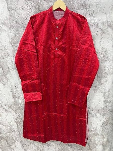 Casual Wear Weaving Work Jacquard Silk Kurta Pajama Kurta Pajama Wholesale