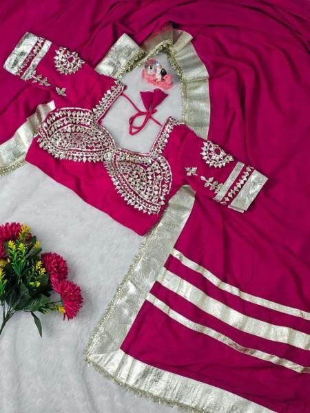 Celebrity Inspired Ankita Lokhande Soft Georgette Saree with Hand Gotta Patti   Sequence Lace Georgette Sarees Wholesale