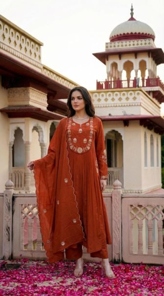 Chanderi Silk Kurti Palazzo Set with Organza Dupatta  Summer Special Wholesale Collection for Resellers 3 Piece Kurti Set