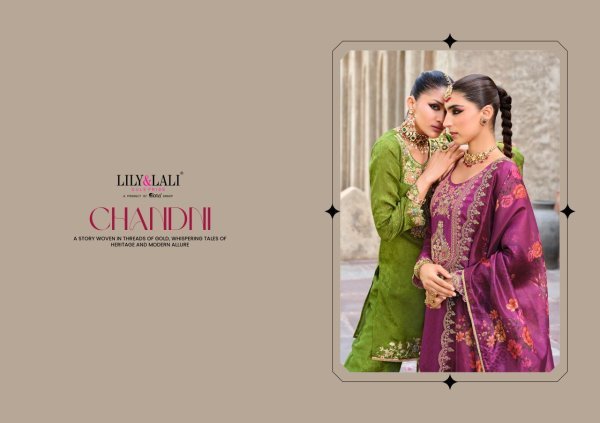 Chandni Lily and Lali Chinon Silk Palazzo Suits Designer Readymade Collection 4 Pcs Catalogue Full Set Salwar Kameez
