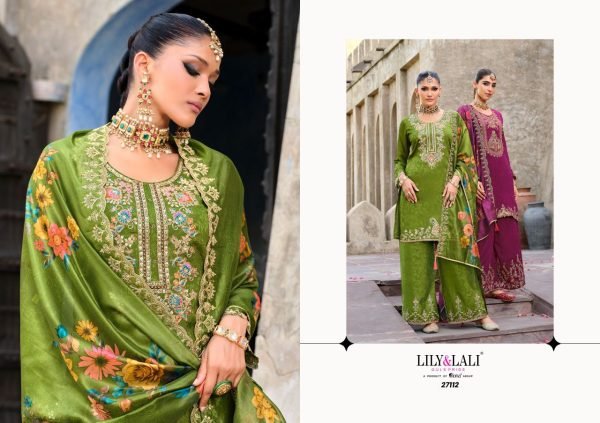 Chandni Lily and Lali Chinon Silk Palazzo Suits Designer Readymade Collection 4 Pcs Catalogue Full Set Salwar Kameez