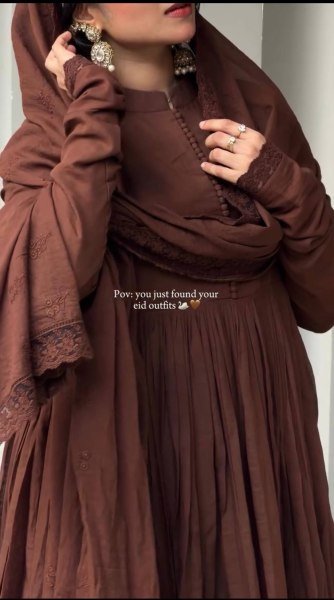 Charismatic Brown Designer Embroidery Gown with Bottom and Dupatta Ready To Wear Collection
