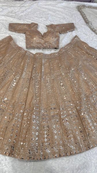 Charismatic Golden Kasturi Silk Lehenga Set with Heavy Embroidered Unstitched Blouse Designer Lehenga Choli