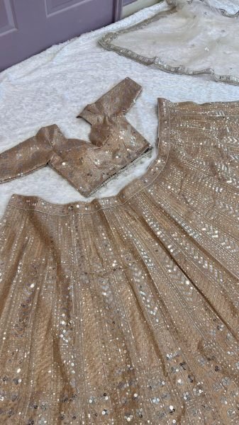 Charismatic Golden Kasturi Silk Lehenga Set with Heavy Embroidered Unstitched Blouse Designer Lehenga Choli