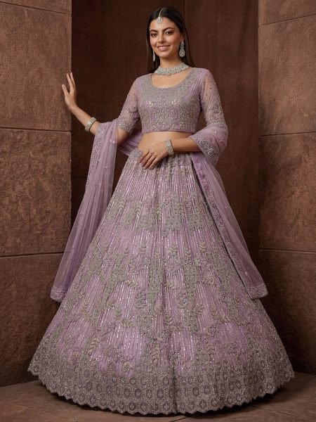 Charismatic Pink Net Lehenga with Zari Dori and Stone Work for Wedding Wear Bridal Lehenga Choli