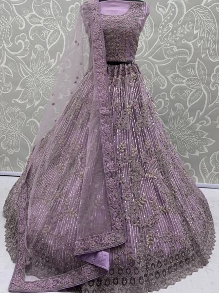 Charismatic Pink Net Lehenga with Zari Dori and Stone Work for Wedding Wear Bridal Lehenga Choli