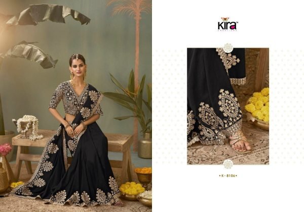 Charming Black Heavy Embroidered Silk Saree with Matching Designer Blouse For Functions Silk Sarees Wholesale