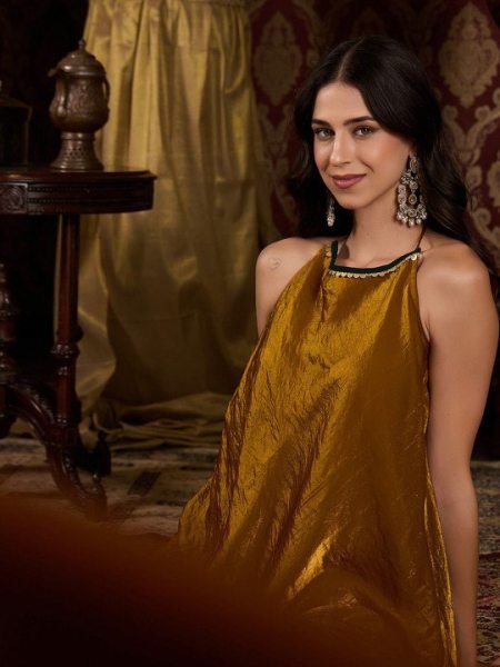 Charming Brown Plain Fendy Satin Ethnic Kurti Pant Set for Women with Premium Soft Fabric Finish CO ORD Sets