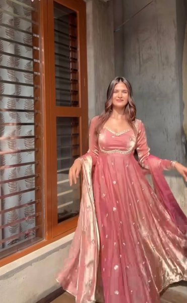 Charming  Fendy Silk Kurti Set with Sequence Embroidery   Lace Dupatta Festive Ready Outfit Georgette Kurti 