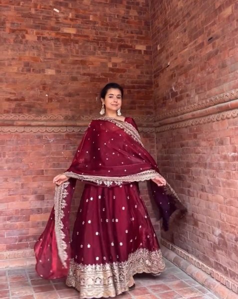 Transformative Maroon Designer Fendy Silk Anarkali Suit with Natural Crepe Pant for Wedding Ready To Wear Collection