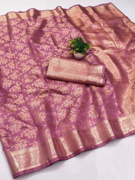 Charming Pink Designer Mercerised Soft Silk Pattu Silk Saree for Women Silk Sarees Wholesale