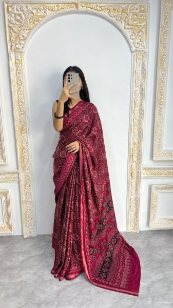 Charming Pink Mal Cotton Printed Saree for Everyday Ethnic Wea Printed Cotton Sarees Wholesale