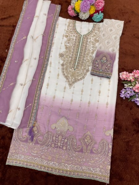Charming Purple Crunchy Khatli Work Salwar Suit with Dupatta for Wedding Wear Churidar Salwar Suits Wholesale