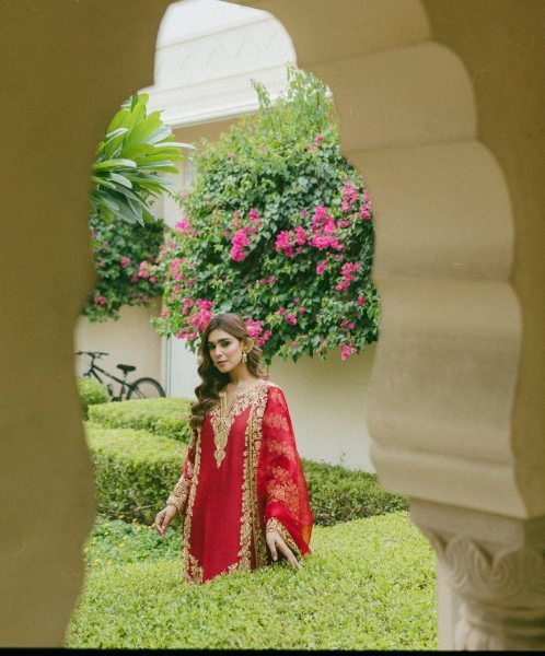 Charming Red Party Wear Faux Georgette Kurti Plazzo Set with Sequin Zari Work Ready To Wear Collection