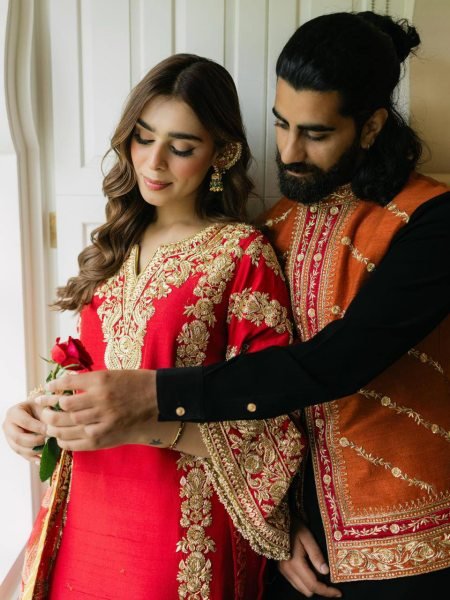 Charming Red Party Wear Faux Georgette Kurti Plazzo Set with Sequin Zari Work Ready To Wear Collection