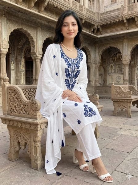 Charming Wholesale Vichitra Silk Kurti Pant Dupatta Set for Resellers and Retailers Embroidery Kurtis 