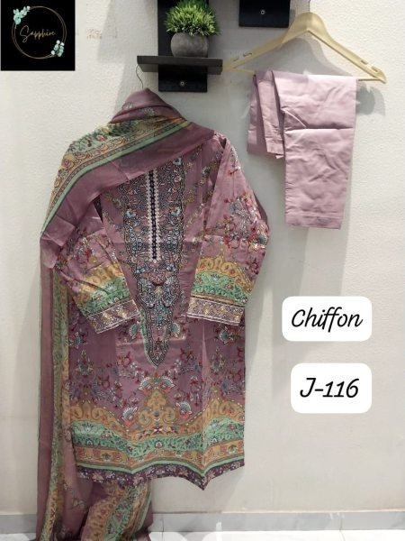 Chiffon Ready Stock Pure Cotton Patch Self Embroidered Festive Wear Suit Collection Pakistani Suits Wholesale