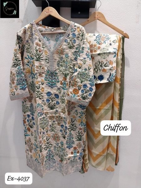 Chiffon Ready Stock Pure Cotton Patch Self Embroidered Festive Wear Suit Collection Pakistani Suits Wholesale