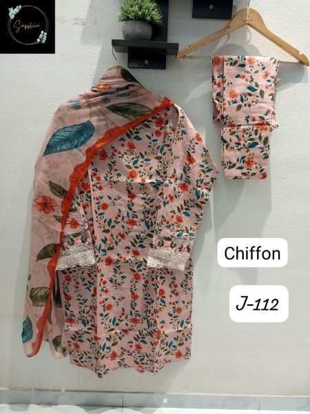 Chiffon Ready Stock Pure Cotton Patch Self Embroidered Festive Wear Suit Collection Pakistani Suits Wholesale