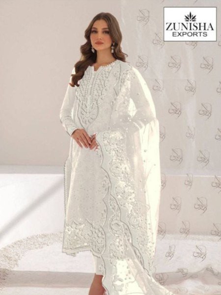 Chikankari Pakistani Suit Zunisha Designer Collection Salwar Kameez