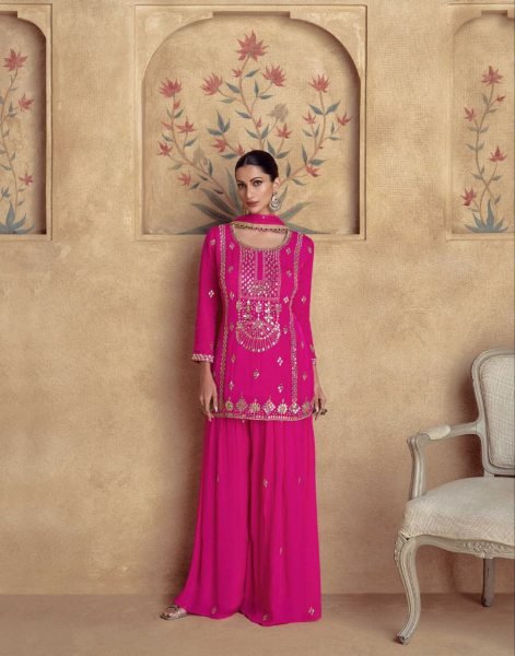 Chinnon Silk Festive Salwar Suit Wholesale Readywear with Premium Net Dupatta Pakistani Suits Wholesale