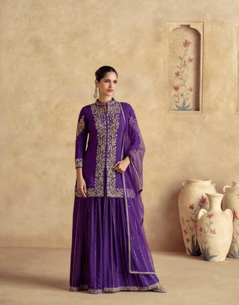 Chinnon Silk Festive Salwar Suit Wholesale Readywear with Premium Net Dupatta Pakistani Suits Wholesale