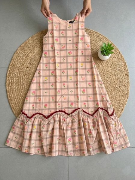 Classic Chanderi Cotton Dress with Complete Lining for everyday styling Western Ladies Top Wholesale