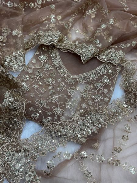 Classic Golden Soft Net Saree with Rich Work for Traditional and Modern Wear Bollywood Fancy Sarees Wholesale
