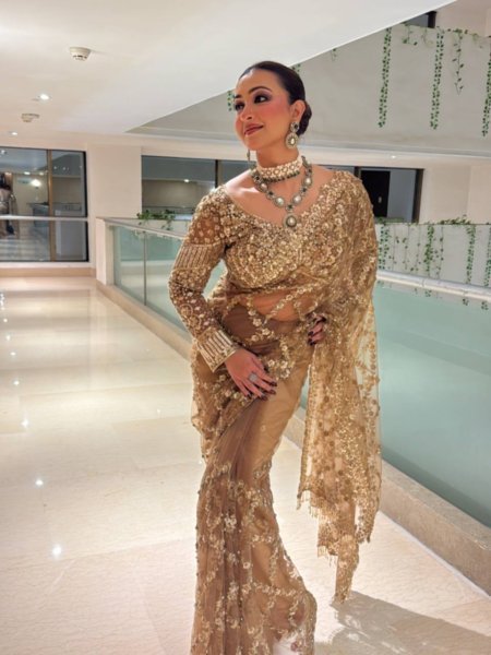 Classic Golden Soft Net Saree with Rich Work for Traditional and Modern Wear Bollywood Fancy Sarees Wholesale