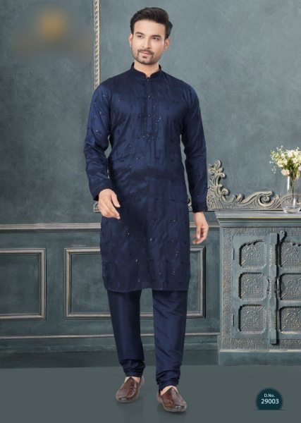 Classic Pure Silk Kurta Pyjama with Hand Embroidery For pecial Occasions Kurta Pajama Wholesale