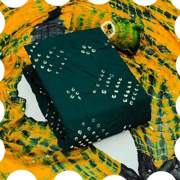 Classic  Rayon Fabric Bandhani Dress Material with Original Bandhej Work at Wholesale Prices Bandhani Dress Material