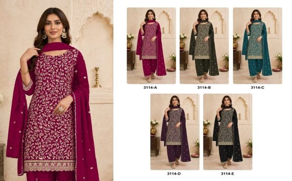 Classy Black Blooming Georgette Dress Material with Heavy Santoon Inner Churidar Salwar Suits Wholesale