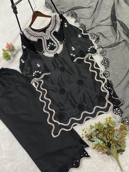 Classy Black Designer Pakistani Suit Set for Wedding and Party Wear Ready To Wear Collection