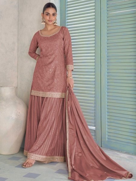 Classy Brown Salwar Suit From The ChakoriCcollection by Gulkayra Designer   Designer Plazzo Salwar Suits Wholesale