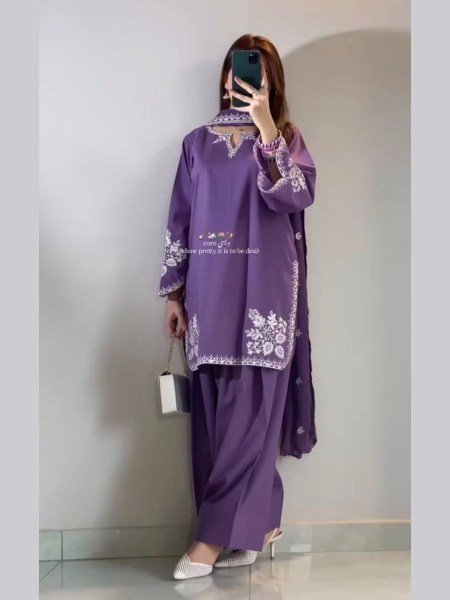 Classy Heavy Embroidered Farshi Suit for Wedding and Festive Wear Ready To Wear Suit