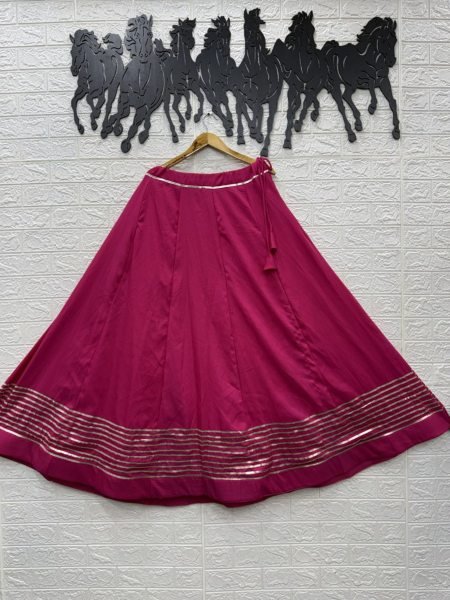 Classy Pink Boutique Style Heavy Rayon Cotton Lehenga Choli for Festive Wear  Lehenga