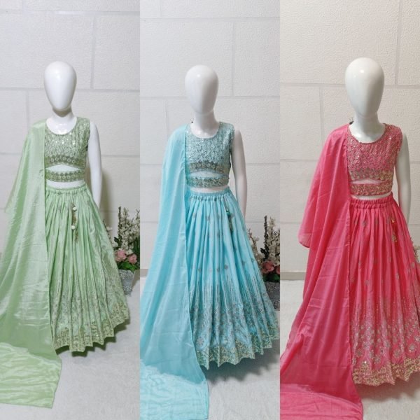 Classy Pink Designer Kids Lehenga Set for Wedding and Party Wear Girls Wear