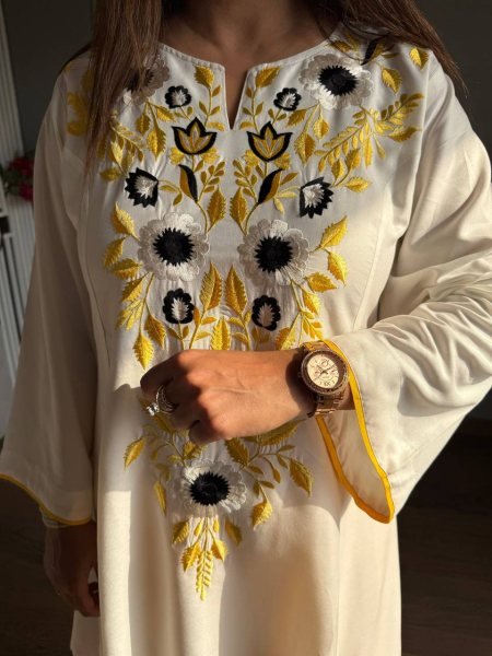 Classy Yellow Fully Stitched Crepe Top and Farshi Salwar Set at Manufacturer Rate CO ORD Sets