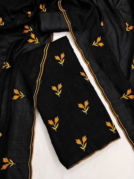 Classy Yellow Party Wear Vichitra Silk Suit Set with Designer Dupatta For Festival Color Set Matching Dress Material Wholesale