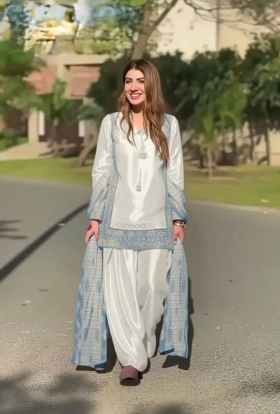 Clean And Elegant Matching Heavy Natural Silk Palazzo With Faux Georgette Dupatta Ready To Wear Collection