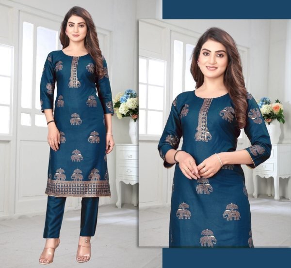Comfortable 14 kg Rayon women's Kurti & Pant Set  Kurti With Bottom Wholesale
