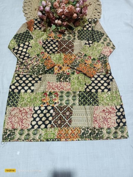 Comfortable Green Cotton Digital Printed Top for Daily Wear Tunics kurti